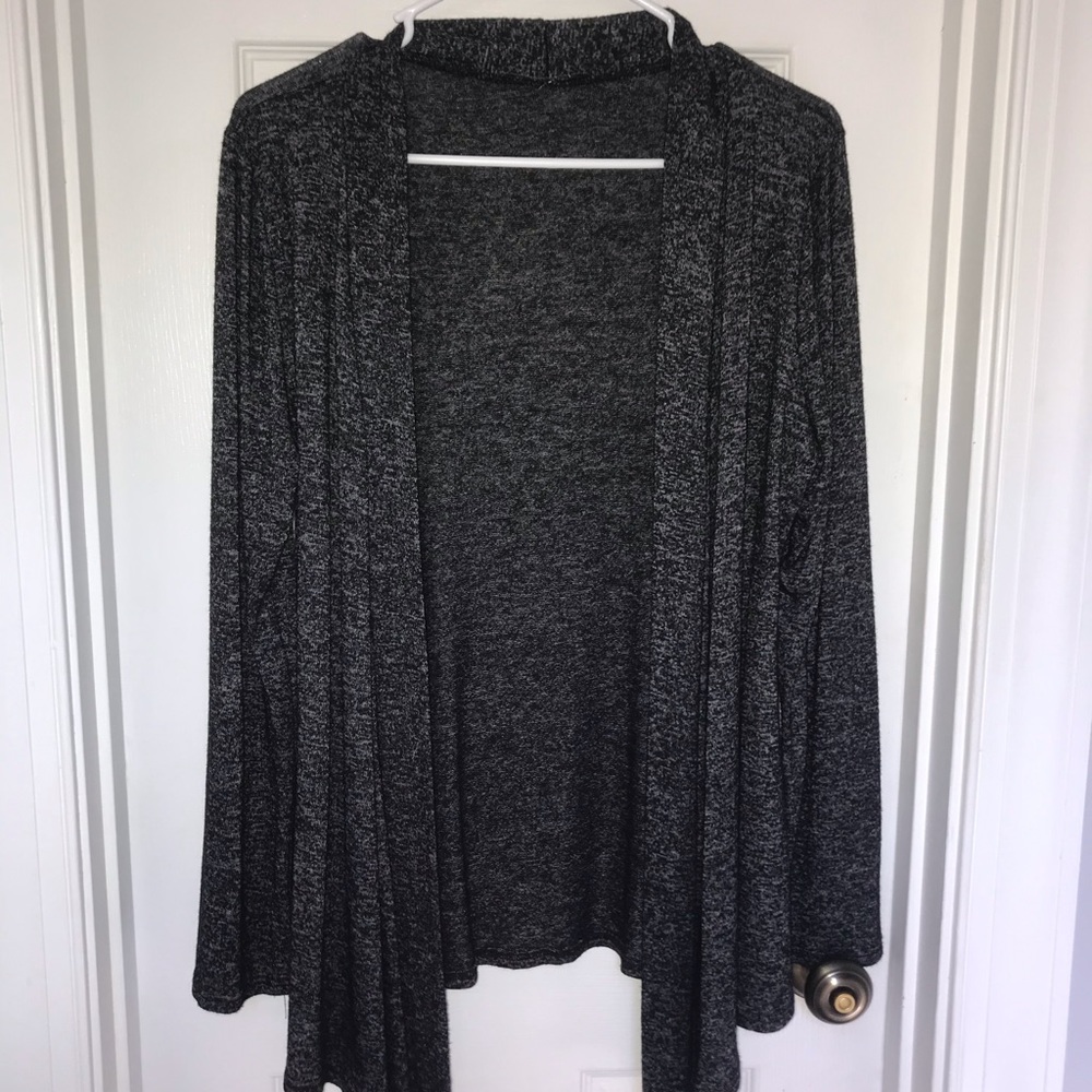charcoal gray cardigan